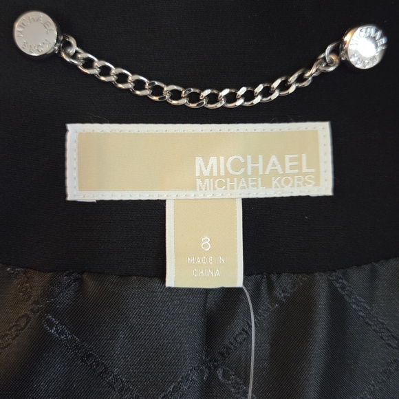 Micheal Kors Black Women's Blazer with Belt Size 8 - Picture 8 of 11
